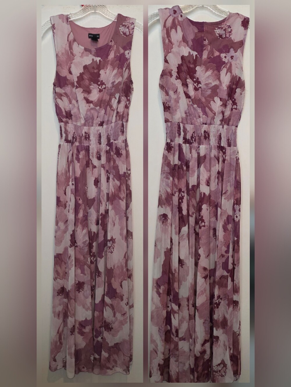 Kate and Lily Pink Purple Floral Fit & Flare Maxi Dress 6